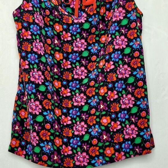 Kate Spade Floral Silk Blend Tie Back Tank Top Blouse Size 8 - Picture 5 of 8